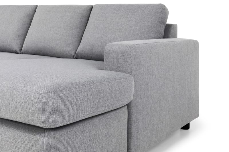 Crazy 4-sits Vänstervänd U-formad Large Soffa med Divan och Schäslong i Tyg - Grå - Möbler - Vardagsrum - Soffor - U-soffor