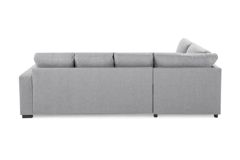 Crazy 4-sits Vänstervänd U-formad Large Soffa med Divan och Schäslong i Tyg - Grå - Möbler - Vardagsrum - Soffor - U-soffor