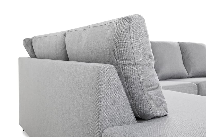 Crazy 4-sits Vänstervänd U-formad Large Soffa med Divan och Schäslong i Tyg - Grå - Möbler - Vardagsrum - Soffor - U-soffor