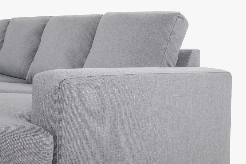 Crazy 4-sits Vänstervänd U-formad Large Soffa med Divan och Schäslong i Tyg - Grå - Möbler - Vardagsrum - Soffor - U-soffor