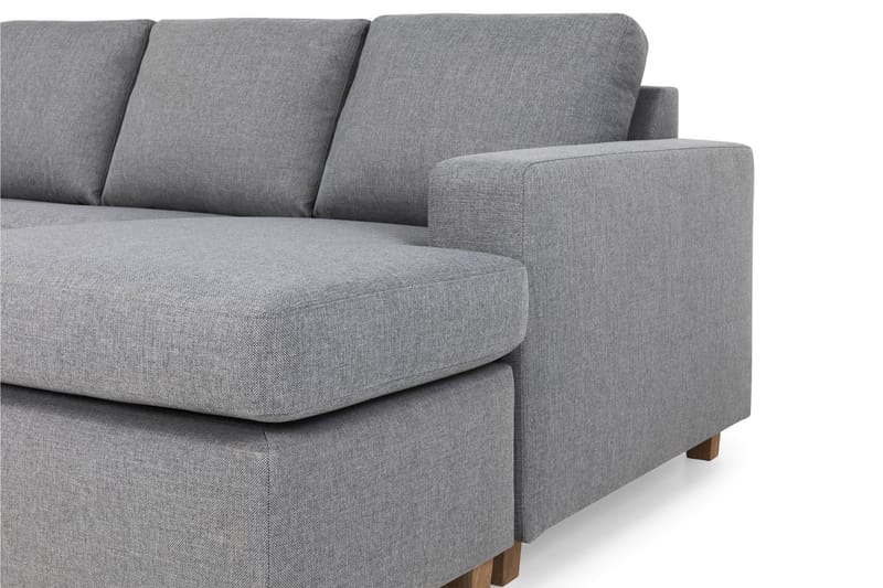 Crazy 4-sits Vänstervänd U-formad Large Soffa med Divan och Schäslong i Tyg - Grå - Möbler - Vardagsrum - Soffor - U-soffor