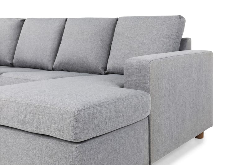 Crazy 4-sits Vänstervänd U-formad Large Soffa med Divan och Schäslong i Tyg - Grå - Möbler - Vardagsrum - Soffor - U-soffor