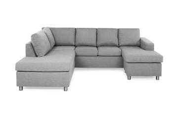 Crazy 4-sits Vänstervänd U-formad Large Soffa med Divan och Schäslong i Tyg