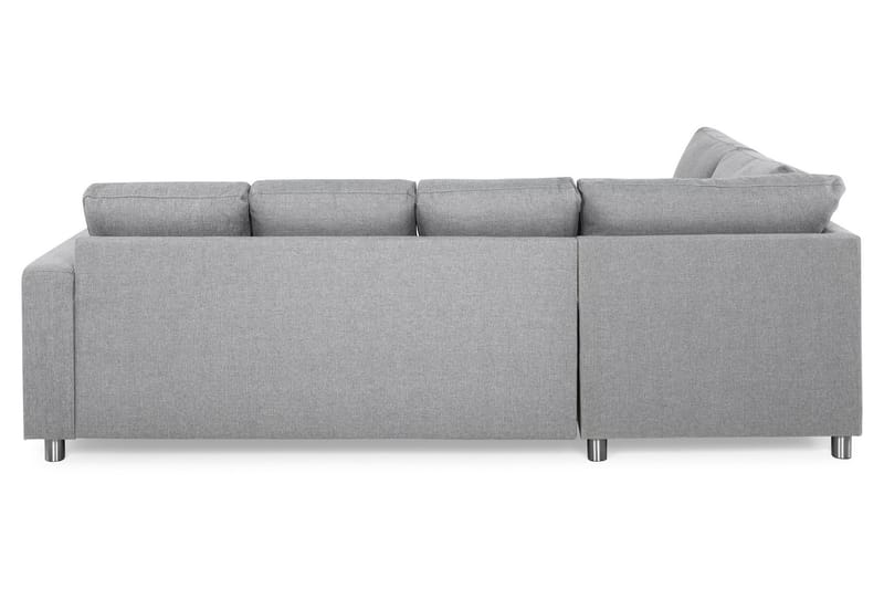 Crazy 4-sits Vänstervänd U-formad Large Soffa med Divan och Schäslong i Tyg - Grå - Möbler - Vardagsrum - Soffor - U-soffor