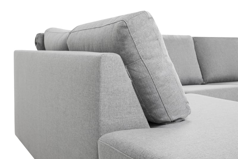 Crazy 4-sits Vänstervänd U-formad Large Soffa med Divan och Schäslong i Tyg - Grå - Möbler - Vardagsrum - Soffor - U-soffor