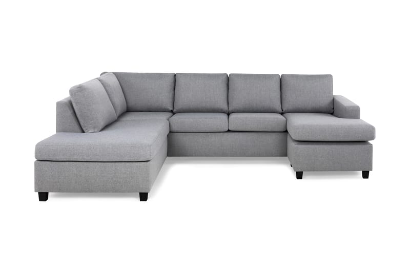 Crazy 4-sits Vänstervänd U-formad Large Soffa med Divan och Schäslong i Tyg - Grå - Möbler - Vardagsrum - Soffor - U-soffor