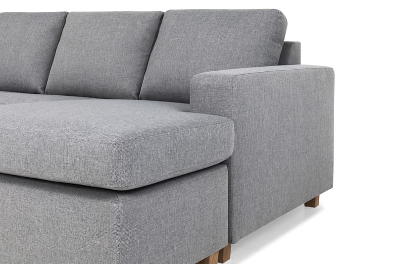 Crazy 4-sits Vänstervänd U-formad Large Soffa med Divan och Schäslong i Tyg - Grå - Möbler - Vardagsrum - Soffor - U-soffor