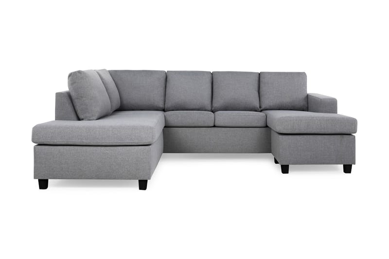 Crazy 4-sits Vänstervänd U-formad Large Soffa med Divan och Schäslong i Tyg - Grå - Möbler - Vardagsrum - Soffor - U-soffor