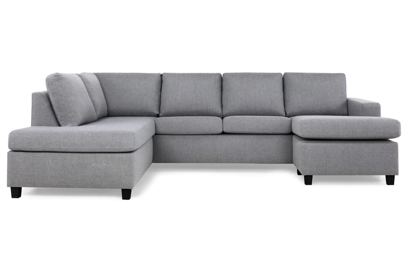 Crazy 4-sits Vänstervänd U-formad Large Soffa med Divan och Schäslong i Tyg - Grå - Möbler - Vardagsrum - Soffor - U-soffor