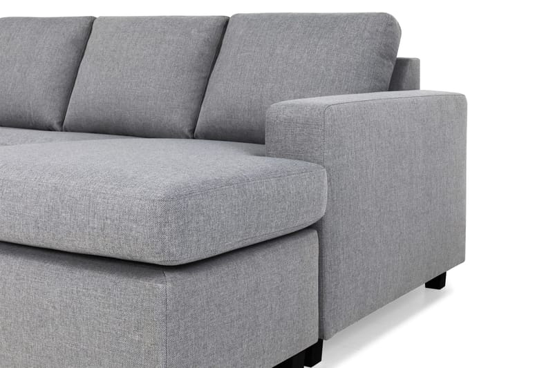 Crazy 4-sits Vänstervänd U-formad Large Soffa med Divan och Schäslong i Tyg - Grå - Möbler - Vardagsrum - Soffor - U-soffor