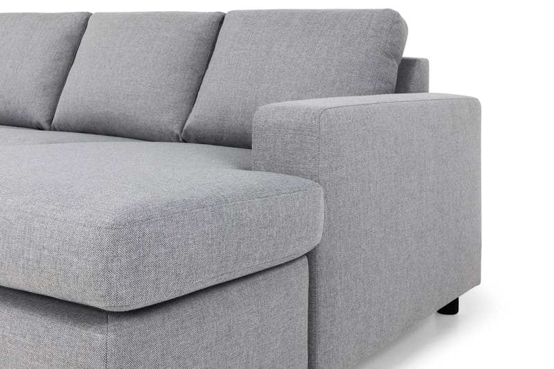Crazy 4-sits Vänstervänd U-formad Large Soffa med Divan och Schäslong i Tyg - Grå - Möbler - Vardagsrum - Soffor - U-soffor