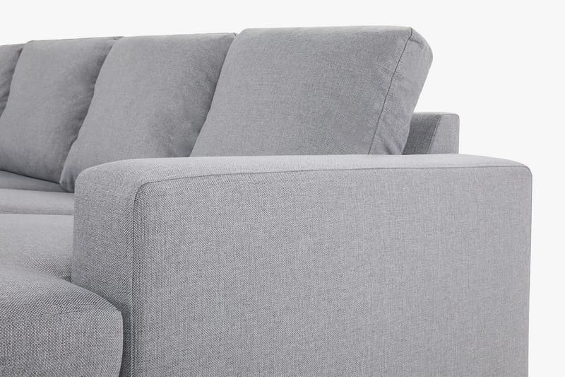 Crazy 4-sits Vänstervänd U-formad Large Soffa med Divan och Schäslong i Tyg - Grå - Möbler - Vardagsrum - Soffor - U-soffor
