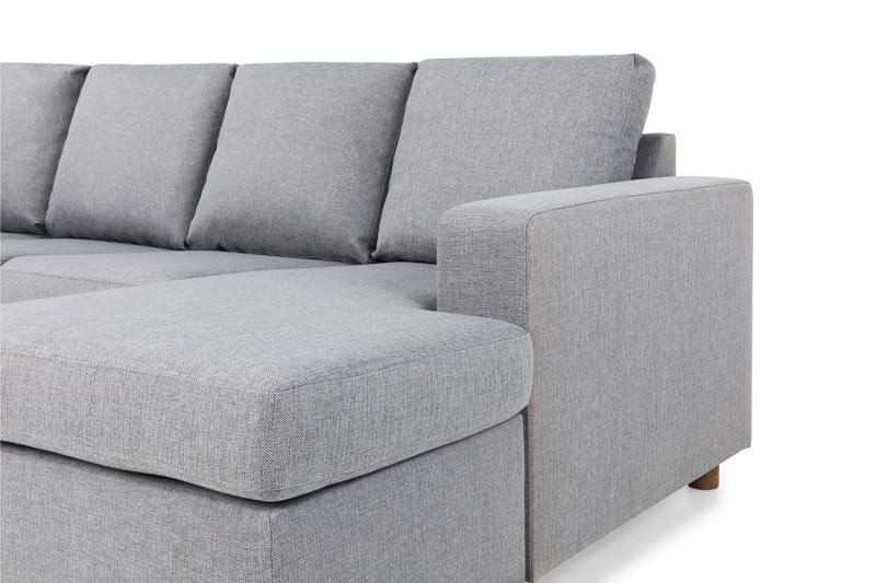 Crazy 4-sits Vänstervänd U-formad Large Soffa med Divan och Schäslong i Tyg - Grå - Möbler - Vardagsrum - Soffor - U-soffor