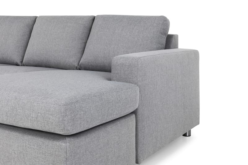 Crazy 4-sits Vänstervänd U-formad Large Soffa med Divan och Schäslong i Tyg - Grå - Möbler - Vardagsrum - Soffor - U-soffor