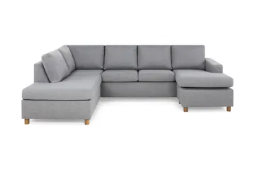 Crazy 4-sits Vänstervänd U-formad Large Soffa med Divan och Schäslong i Tyg
