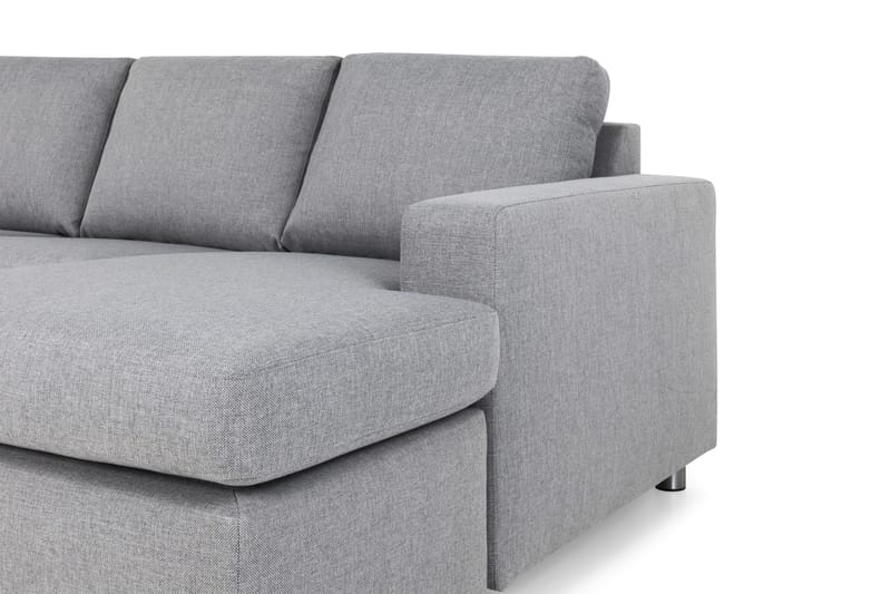 Crazy 4-sits Vänstervänd U-formad Large Soffa med Divan och Schäslong i Tyg - Grå - Möbler - Vardagsrum - Soffor - U-soffor