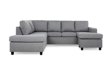Crazy 4-sits Vänstervänd U-formad Large Soffa med Divan och Schäslong i Tyg