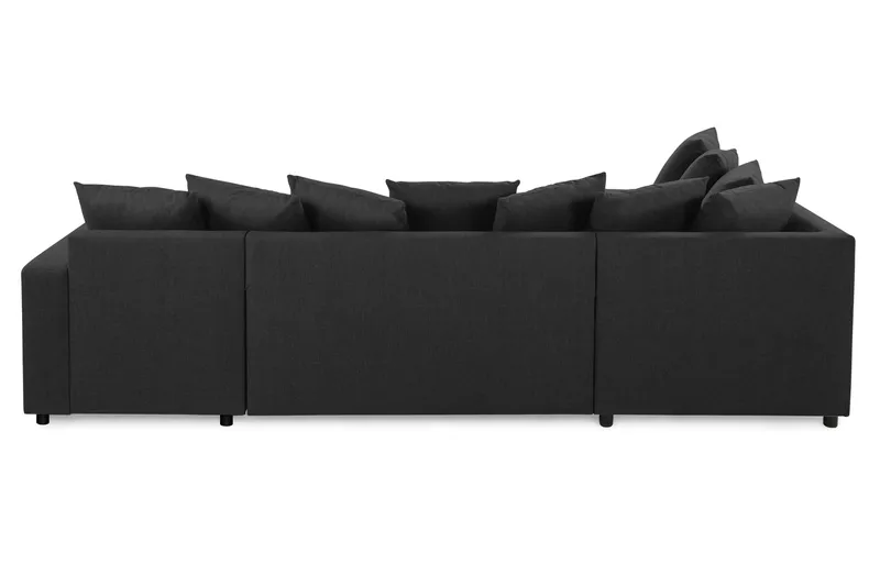 Crazy 4-sits Vänstervänd U-formad Large Soffa med Divan och Schäslong i Tyg inkl Kuvertkuddar - Antracit - Möbler - Vardagsrum - Soffor - U-soffor