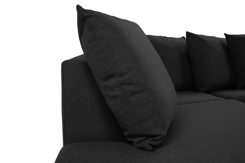 Crazy 4-sits Vänstervänd U-formad Large Soffa med Divan och Schäslong i Tyg inkl Kuvertkuddar - Antracit - Möbler - Vardagsrum - Soffor - U-soffor