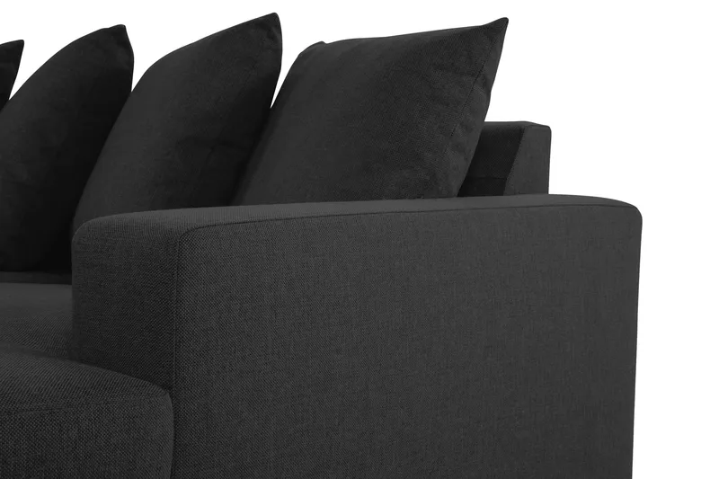 Crazy 4-sits Vänstervänd U-formad Large Soffa med Divan och Schäslong i Tyg inkl Kuvertkuddar - Antracit - Möbler - Vardagsrum - Soffor - U-soffor