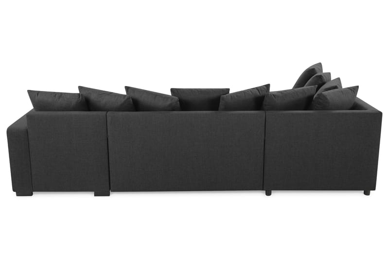 Crazy 4-sits Vänstervänd U-formad Large Soffa med Divan och Schäslong i Tyg inkl Kuvertkuddar - Mörkgrå - Möbler - Vardagsrum - Soffor - U-soffor