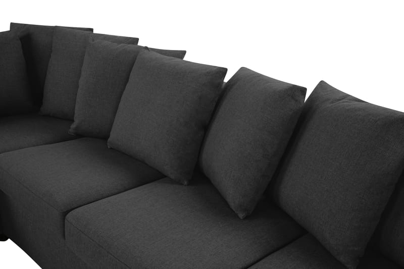 Crazy 4-sits Vänstervänd U-formad Large Soffa med Divan och Schäslong i Tyg inkl Kuvertkuddar - Mörkgrå - Möbler - Vardagsrum - Soffor - U-soffor