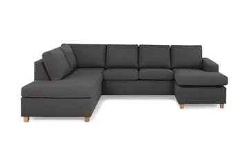 Crazy 4-sits Vänstervänd U-formad Large Soffa med Divan och Schäslong i Tyg