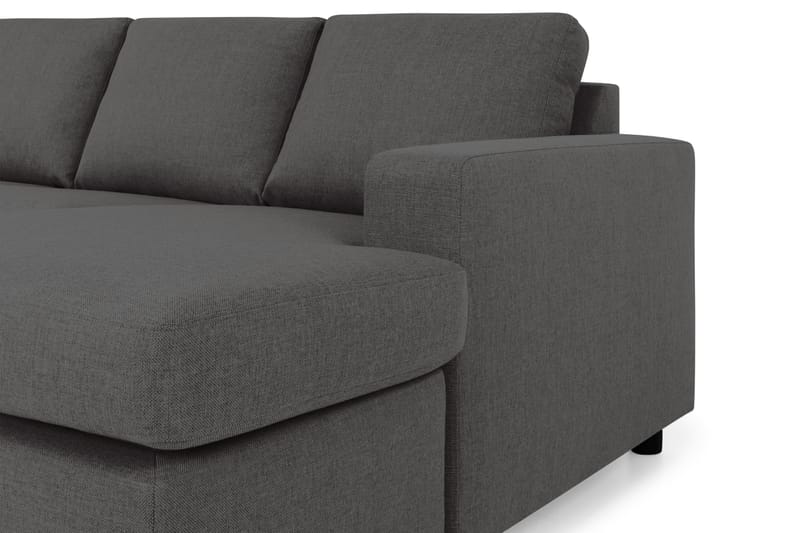 Crazy 4-sits Vänstervänd U-formad Large Soffa med Divan och Schäslong i Tyg - Mörkgrå - Möbler - Vardagsrum - Soffor - U-soffor