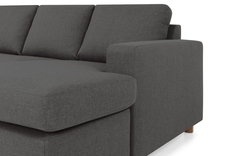 Crazy 4-sits Vänstervänd U-formad Large Soffa med Divan och Schäslong i Tyg - Mörkgrå - Möbler - Vardagsrum - Soffor - U-soffor