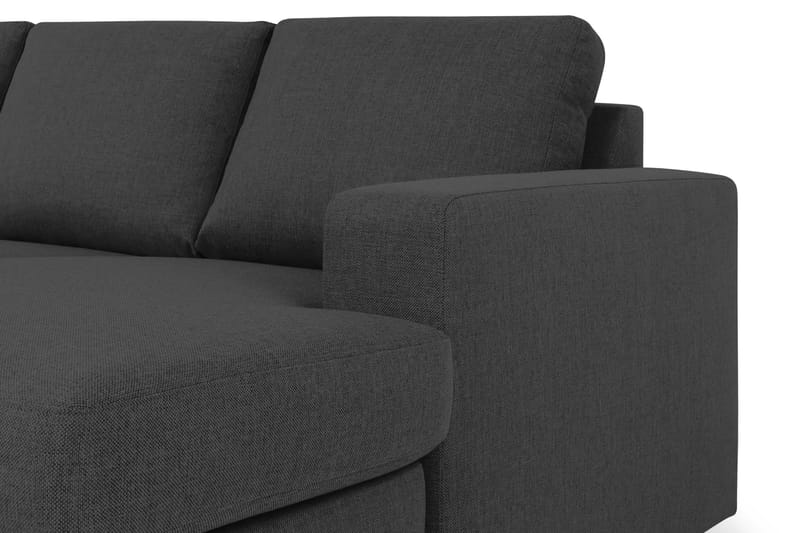 Crazy 4-sits Vänstervänd U-formad Large Soffa med Divan och Schäslong i Tyg - Mörkgrå - Möbler - Vardagsrum - Soffor - U-soffor
