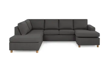 Crazy 4-sits Vänstervänd U-formad Large Soffa med Divan och Schäslong i Tyg