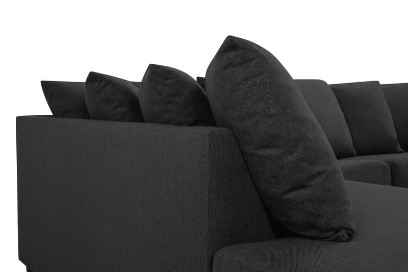 Crazy 4-sits Vänstervänd U-formad Small Soffa med Divan och Schäslong i Tyg inkl Kuvertkuddar - Antracit - Möbler - Vardagsrum - Soffor - U-soffor