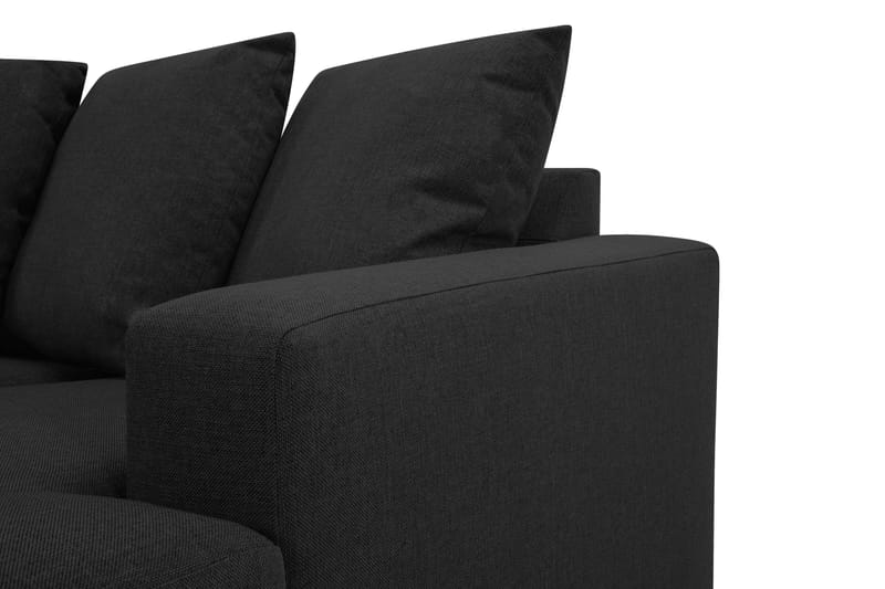Crazy 4-sits Vänstervänd U-formad Small Soffa med Divan och Schäslong i Tyg inkl Kuvertkuddar - Antracit - Möbler - Vardagsrum - Soffor - U-soffor