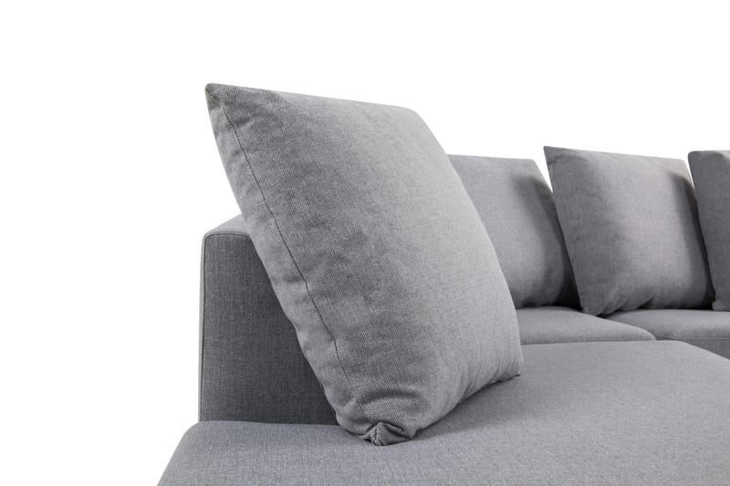 Crazy 4-sits Vänstervänd U-formad Small Soffa med Divan och Schäslong i Tyg inkl Kuvertkuddar - Grå - Möbler - Vardagsrum - Soffor - U-soffor