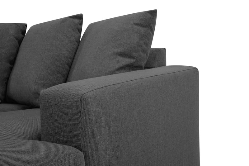 Crazy 4-sits Vänstervänd U-formad Small Soffa med Divan och Schäslong i Tyg inkl Kuvertkuddar - Mörkgrå - Möbler - Vardagsrum - Soffor - U-soffor