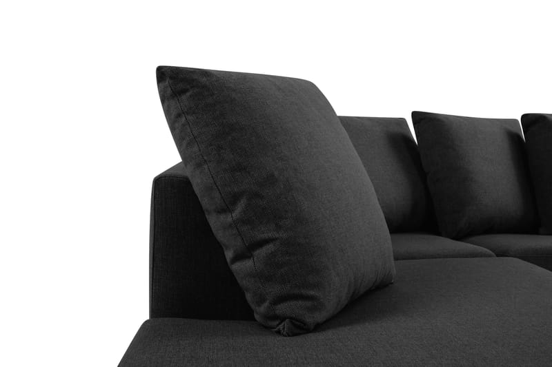 Crazy 4-sits Vänstervänd U-formad Small Soffa med Divan och Schäslong i Tyg inkl Kuvertkuddar - Mörkgrå - Möbler - Vardagsrum - Soffor - U-soffor