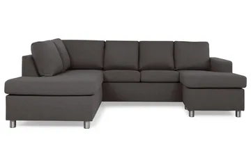 Crazy 4-sits Vänstervänd U-formad Small Soffa med Divan och Schäslong i Tyg