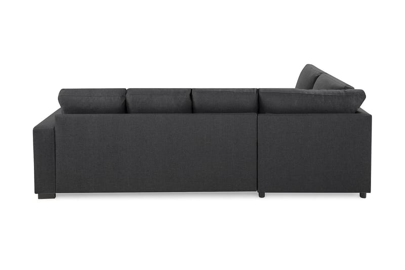 Crazy 4-sits Vänstervänd U-formad Small Soffa med Divan och Schäslong i Tyg - Mörkgrå - Möbler - Vardagsrum - Soffor - U-soffor