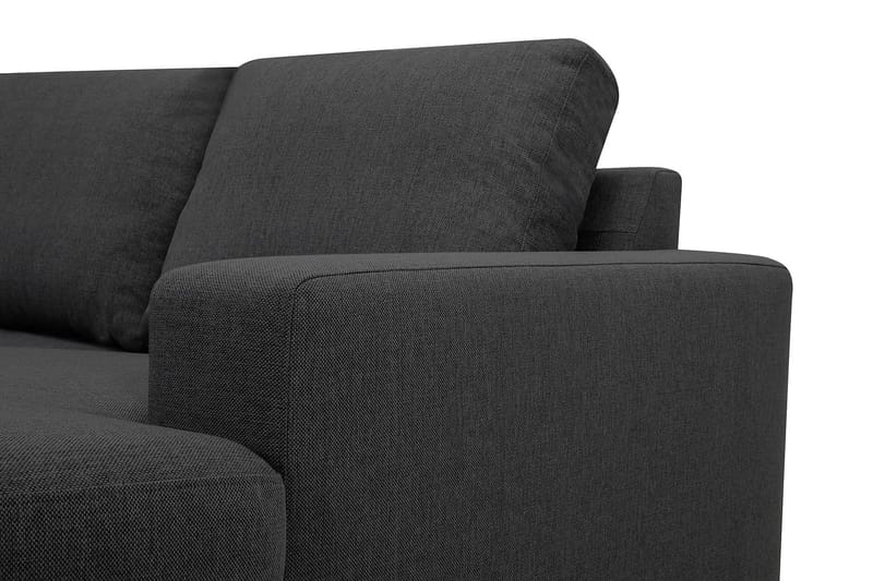 Crazy 4-sits Vänstervänd U-formad Small Soffa med Divan och Schäslong i Tyg - Mörkgrå - Möbler - Vardagsrum - Soffor - U-soffor