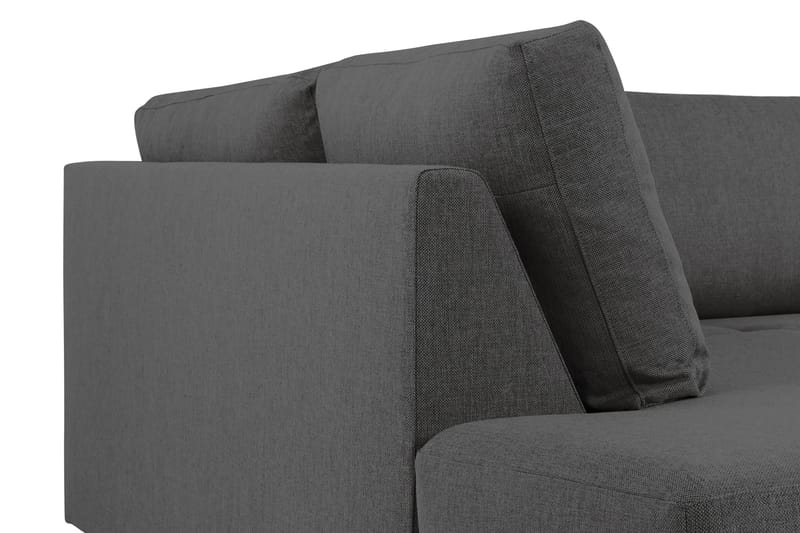 Crazy 4-sits Vänstervänd U-formad Small Soffa med Divan och Schäslong i Tyg - Mörkgrå - Möbler - Vardagsrum - Soffor - U-soffor