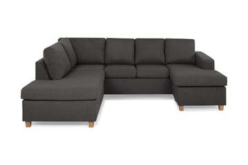 Crazy 4-sits Vänstervänd U-formad Small Soffa med Divan och Schäslong i Tyg