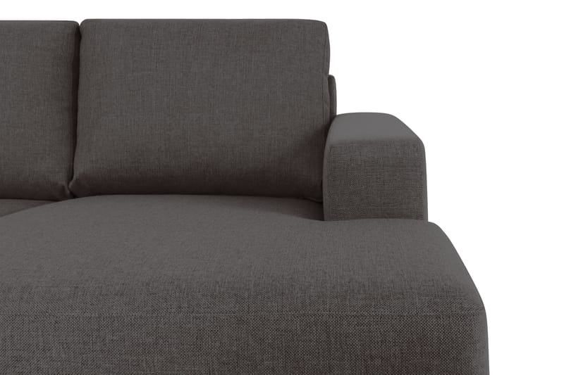 Crazy 4-sits Vänstervänd U-formad Small Soffa med Divan och Schäslong i Tyg - Mörkgrå - Möbler - Vardagsrum - Soffor - U-soffor