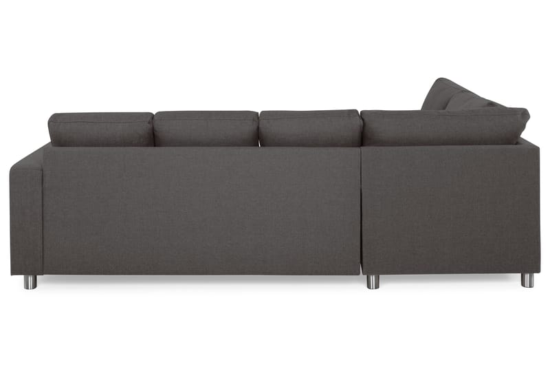 Crazy 4-sits Vänstervänd U-formad Small Soffa med Divan och Schäslong i Tyg - Mörkgrå - Möbler - Vardagsrum - Soffor - U-soffor
