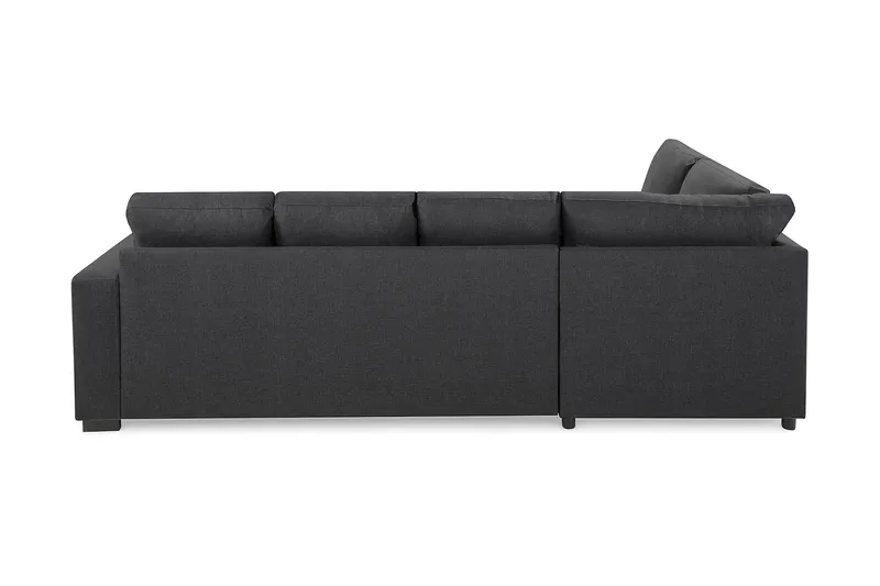 Crazy 4-sits Vänstervänd U-formad Small Soffa med Divan och Schäslong i Tyg - Mörkgrå - Möbler - Vardagsrum - Soffor - U-soffor