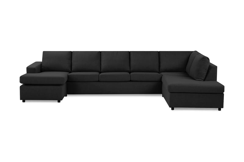 Crazy 5-sits Högervänd U-formad X-Large Soffa med Divan och Schäslong i Tyg - Antracit - Möbler - Vardagsrum - Soffor - U-soffor