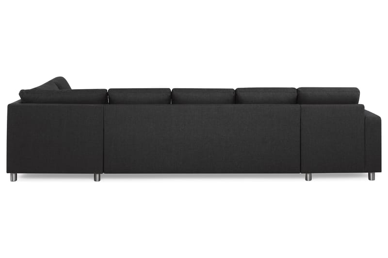 Crazy 5-sits Högervänd U-formad X-Large Soffa med Divan och Schäslong i Tyg - Antracit - Möbler - Vardagsrum - Soffor - U-soffor