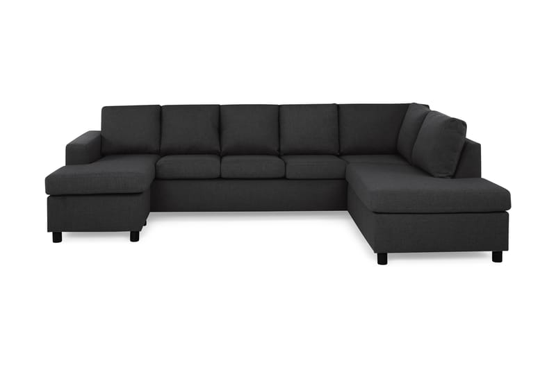 Crazy 5-sits Högervänd U-formad X-Large Soffa med Divan och Schäslong i Tyg - Antracit - Möbler - Vardagsrum - Soffor - U-soffor