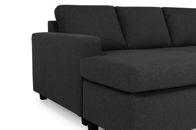 Crazy 5-sits Högervänd U-formad X-Large Soffa med Divan och Schäslong i Tyg - Antracit - Möbler - Vardagsrum - Soffor - U-soffor