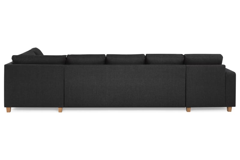 Crazy 5-sits Högervänd U-formad X-Large Soffa med Divan och Schäslong i Tyg - Antracit - Möbler - Vardagsrum - Soffor - U-soffor