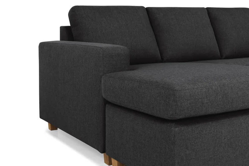 Crazy 5-sits Högervänd U-formad X-Large Soffa med Divan och Schäslong i Tyg - Antracit - Möbler - Vardagsrum - Soffor - U-soffor